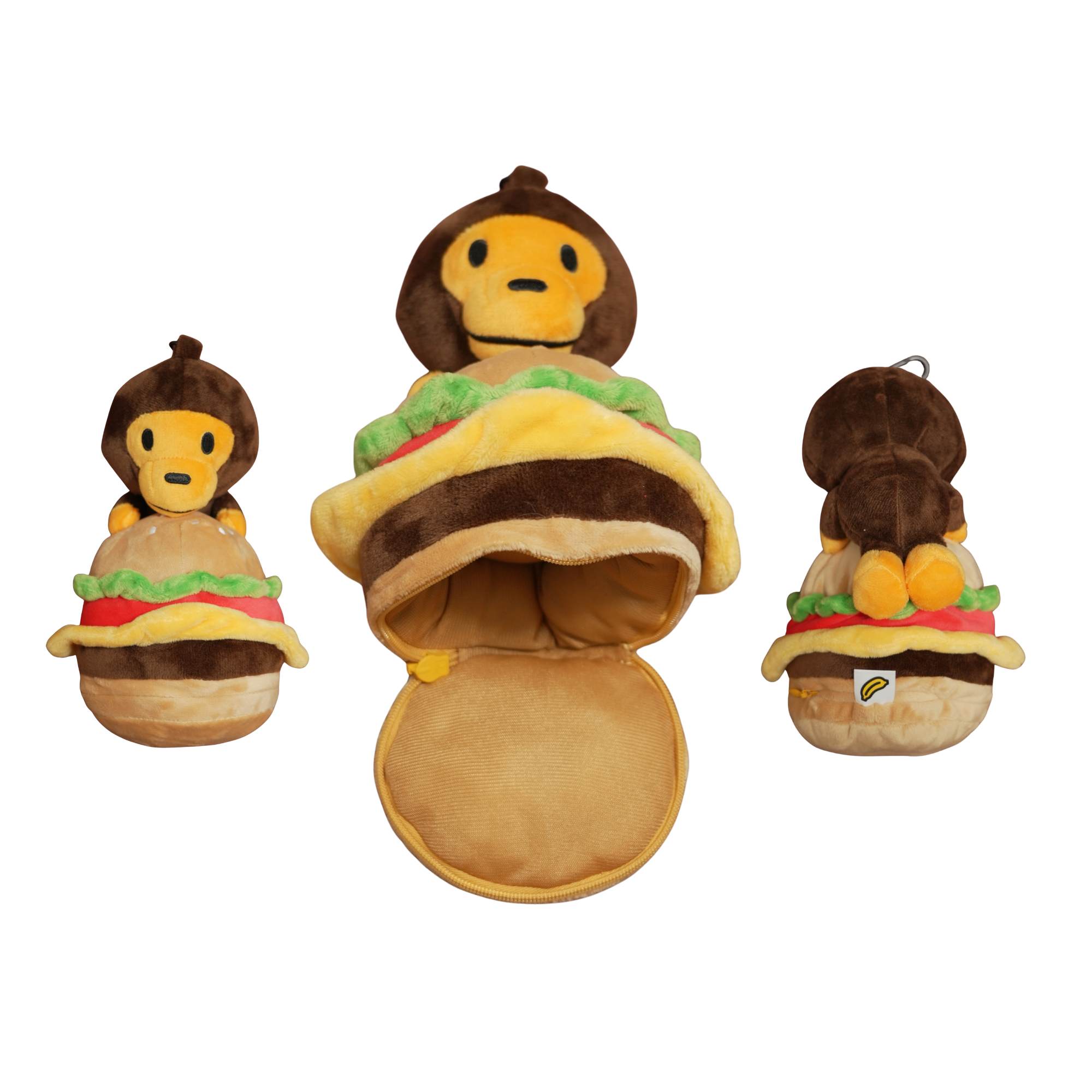 BABY MILO Plush Doll Burger Recycle Tote Bag