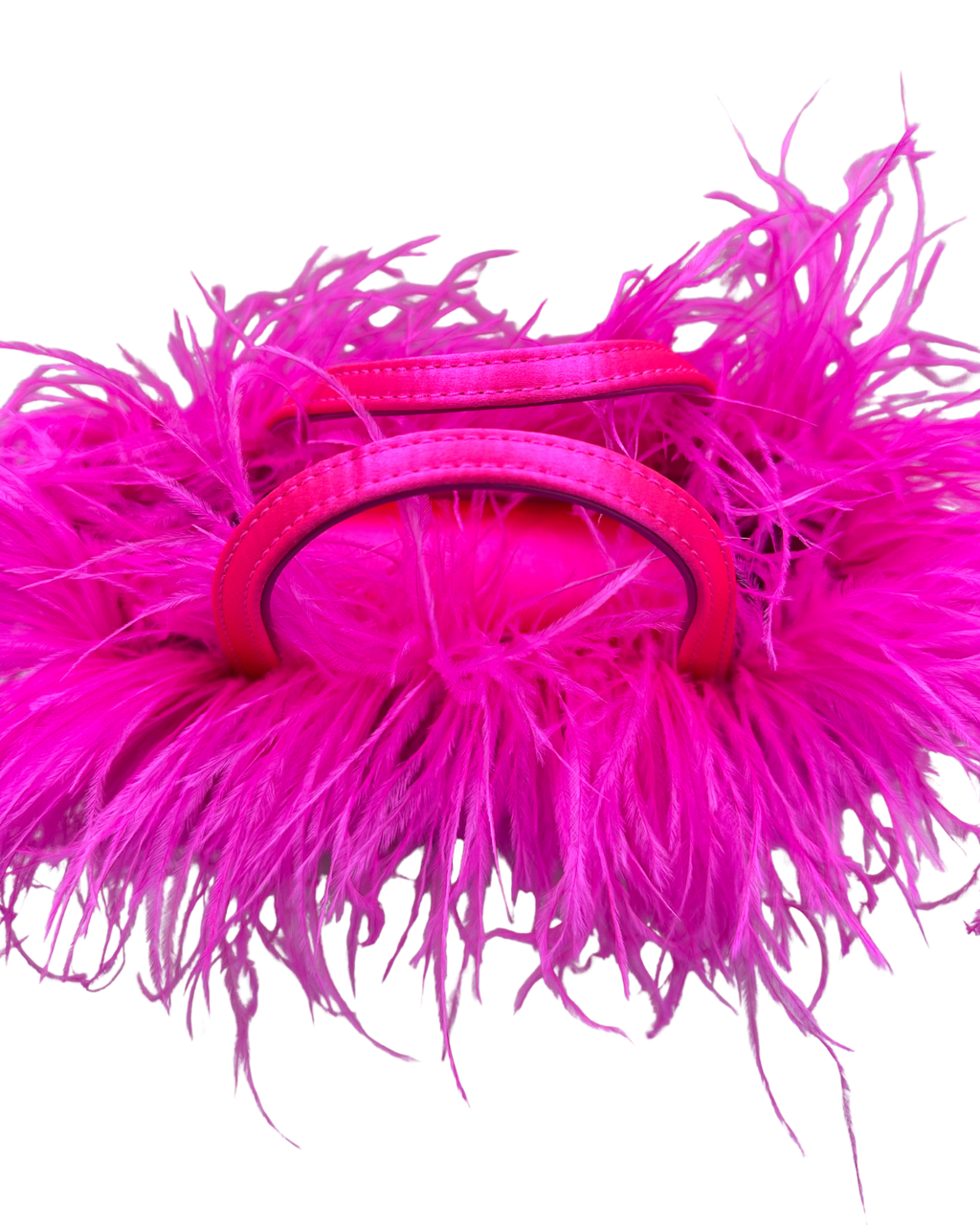 SAM ICON FEATHER EMBELLISHED SATIN MINI