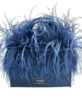SAM ICON FEATHER EMBELLISHED SATIN MINI