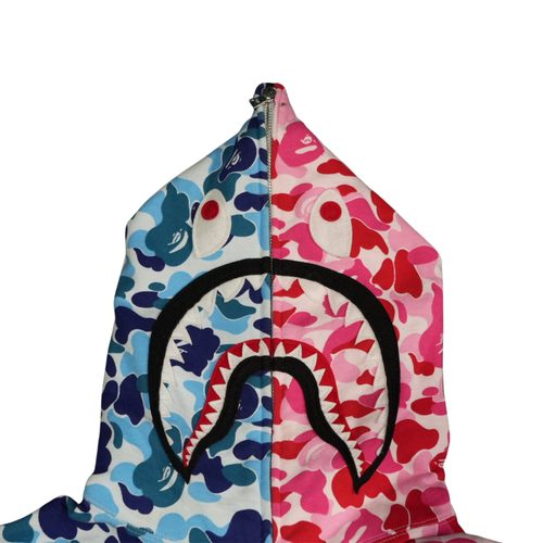 A BATHING APE | ABC CAMO SEPARATE SHARK FULL ZIP HOODIE
