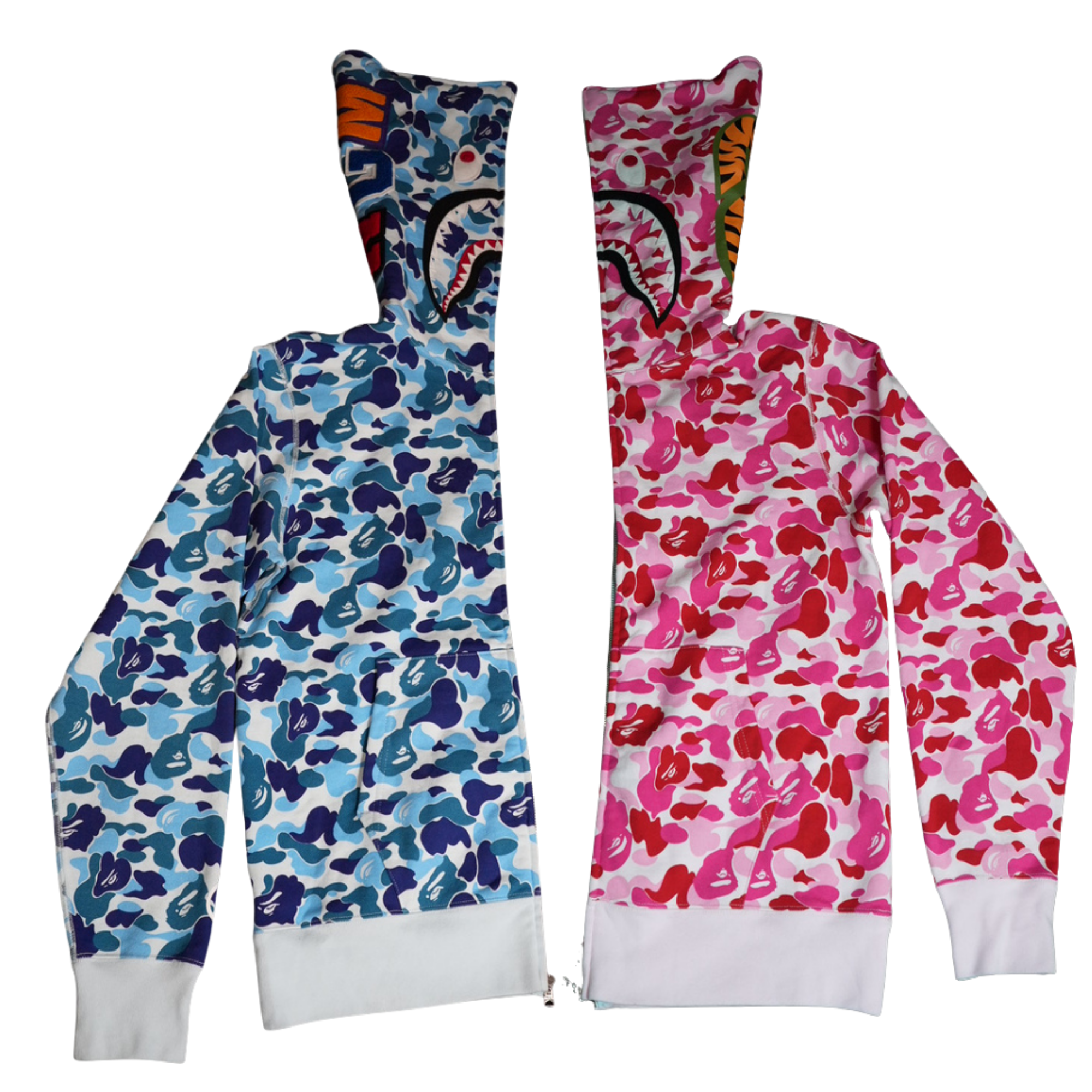 A BATHING APE | ABC CAMO SEPARATE SHARK FULL ZIP HOODIE