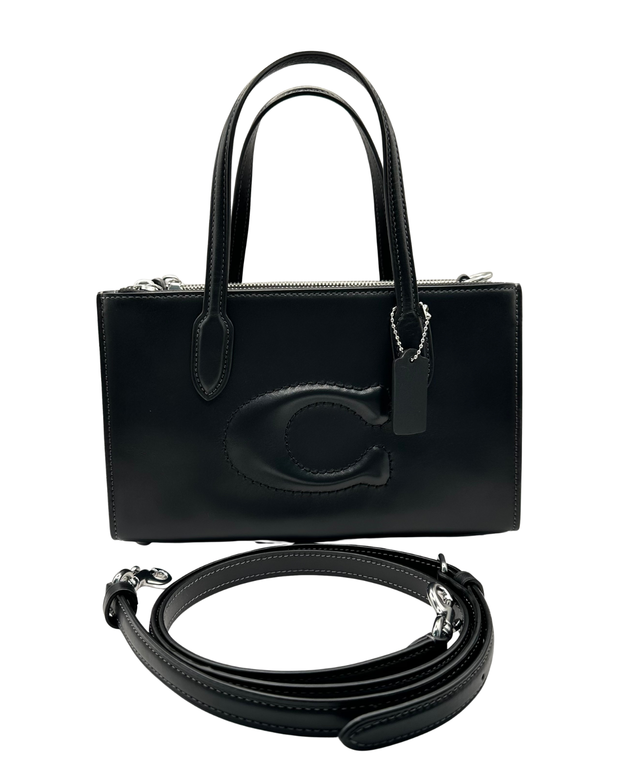 NINA SMALL TOTE WITH DEBOSSED SCULPTED C