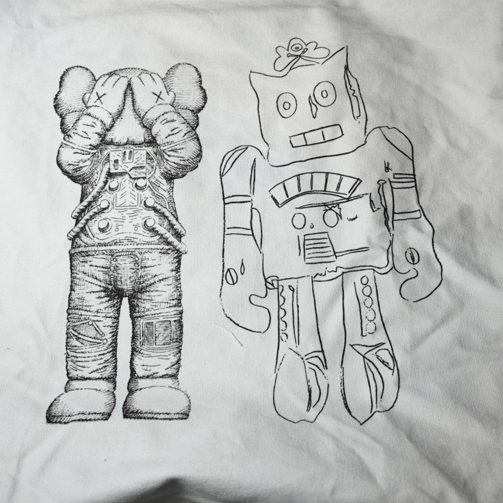 KAWS X UNIQLO X ANDY WARHOL TOTE BAG