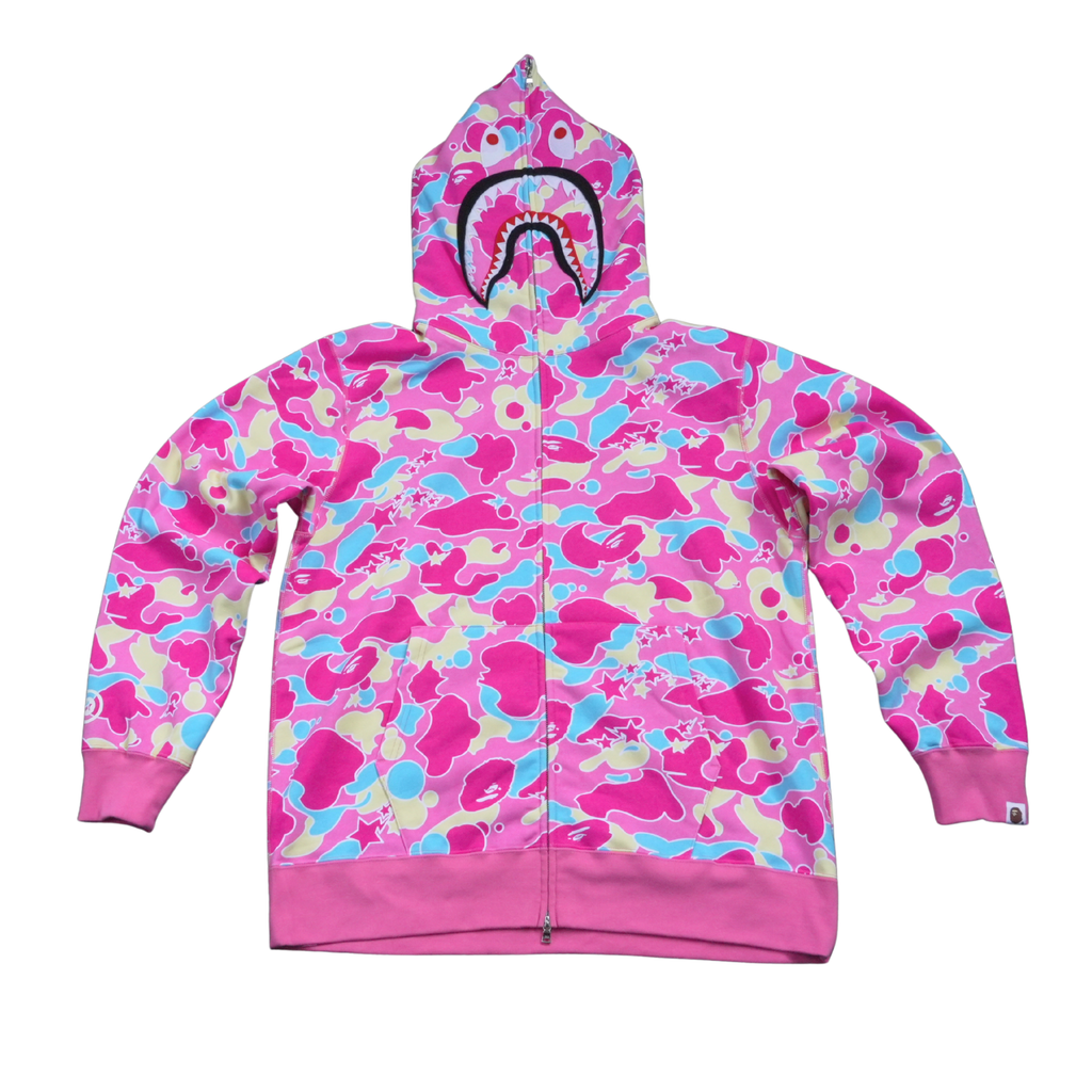 A BATHING APE | STA CAMO SHARK FULL ZIP HOODIE