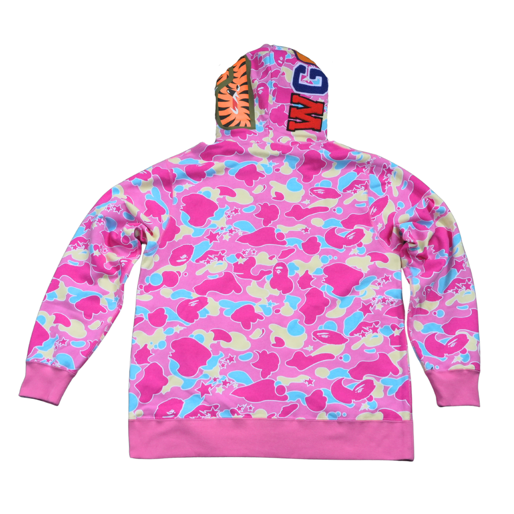 A BATHING APE | STA CAMO SHARK FULL ZIP HOODIE