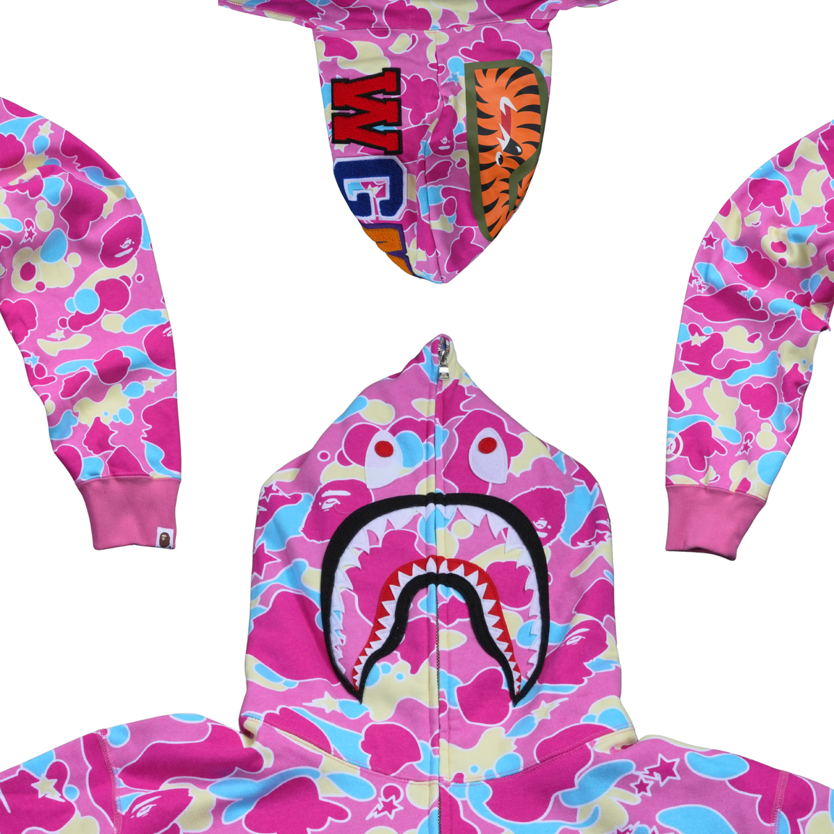 A BATHING APE | STA CAMO SHARK FULL ZIP HOODIE