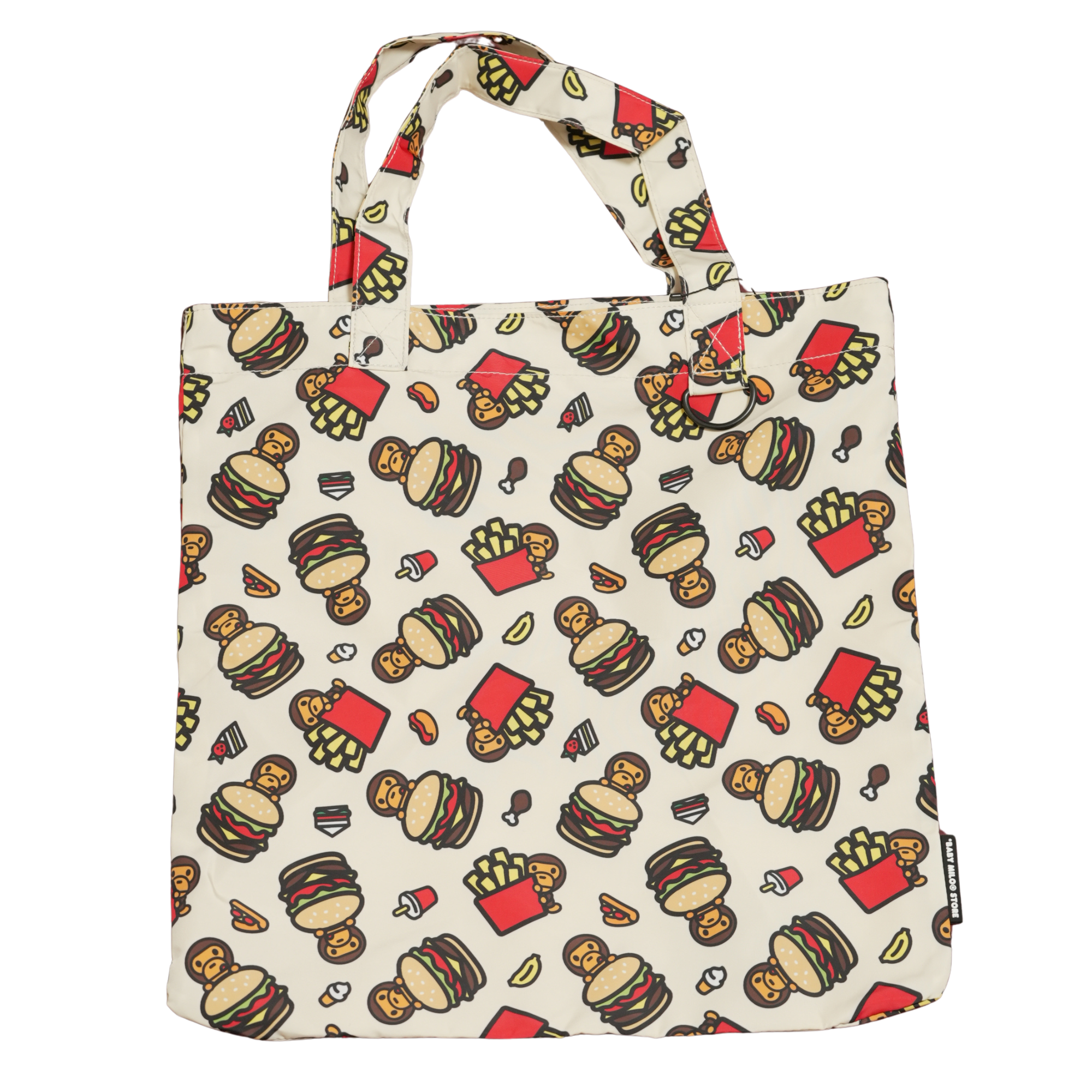 BABY MILO Plush Doll Burger Recycle Tote Bag