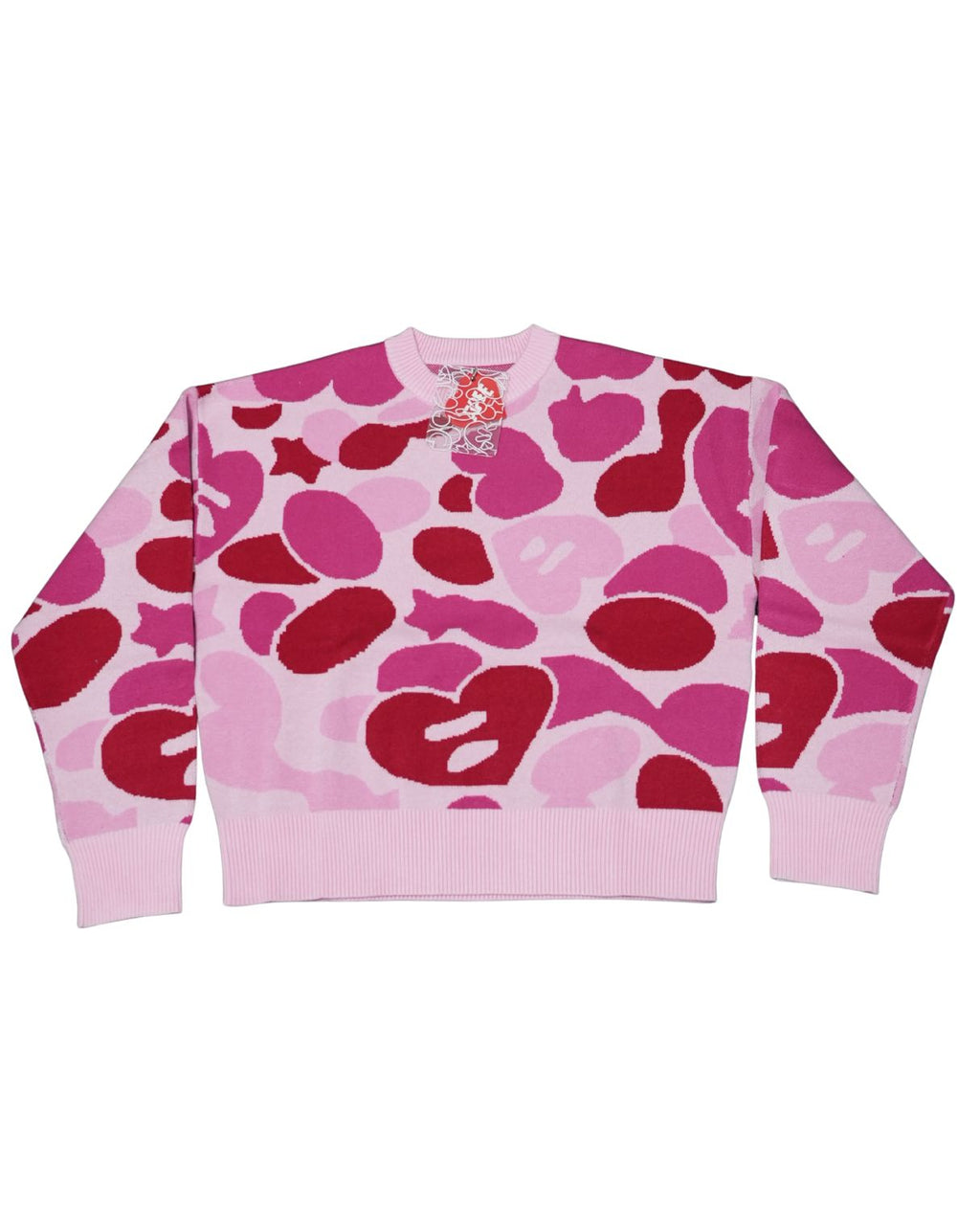 APEE | CAMO MONOGRAM BIRDSEYE JACQUARD SWEATER