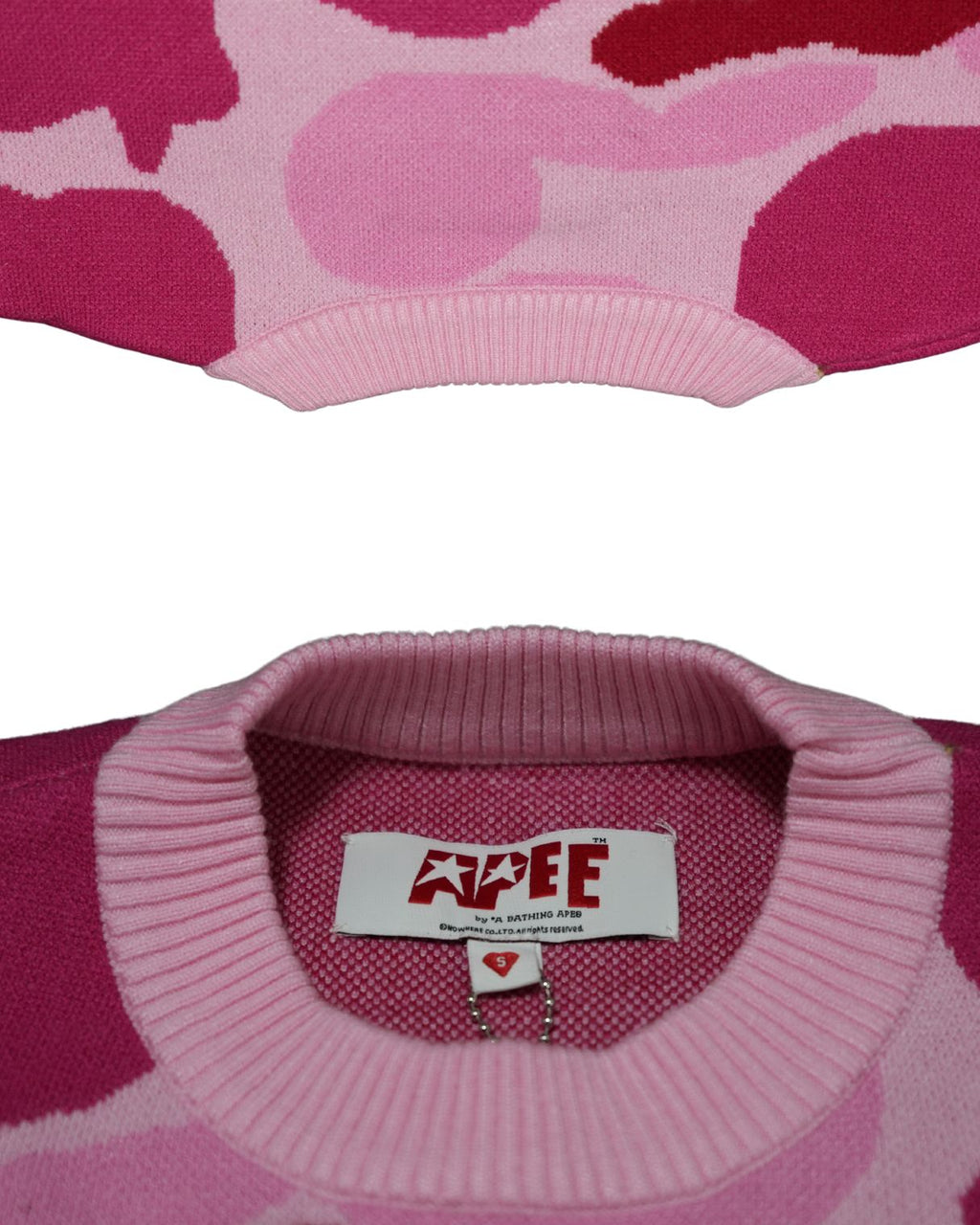 APEE | CAMO MONOGRAM BIRDSEYE JACQUARD SWEATER