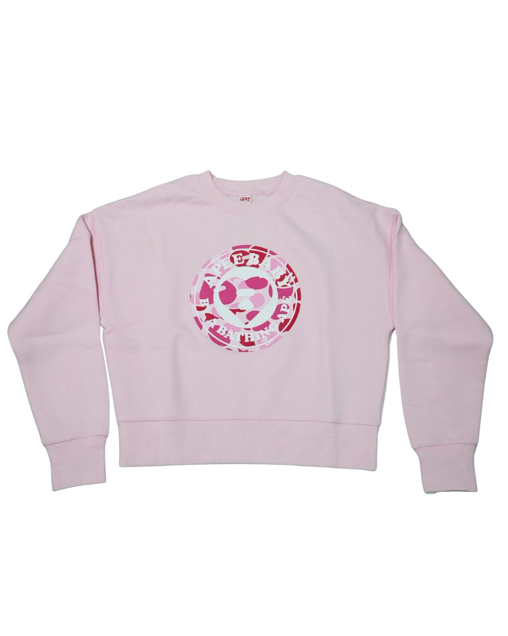 APEE | ROUND CAMO HEART PRINT SWEAT SHIRT