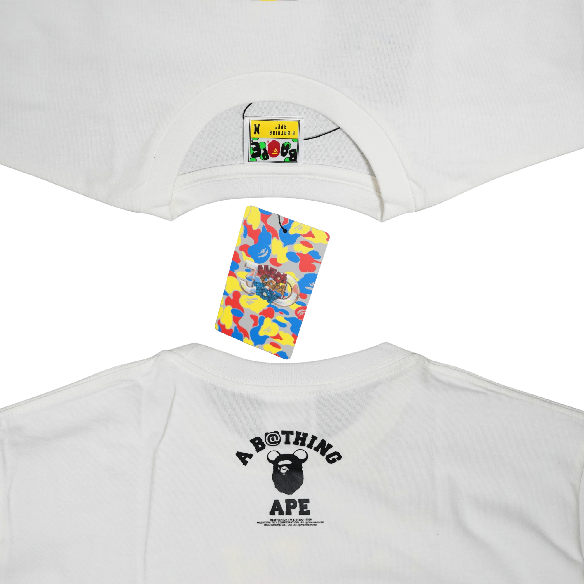 TEE BAPE X BE@RBRICKS BUSY WORKS