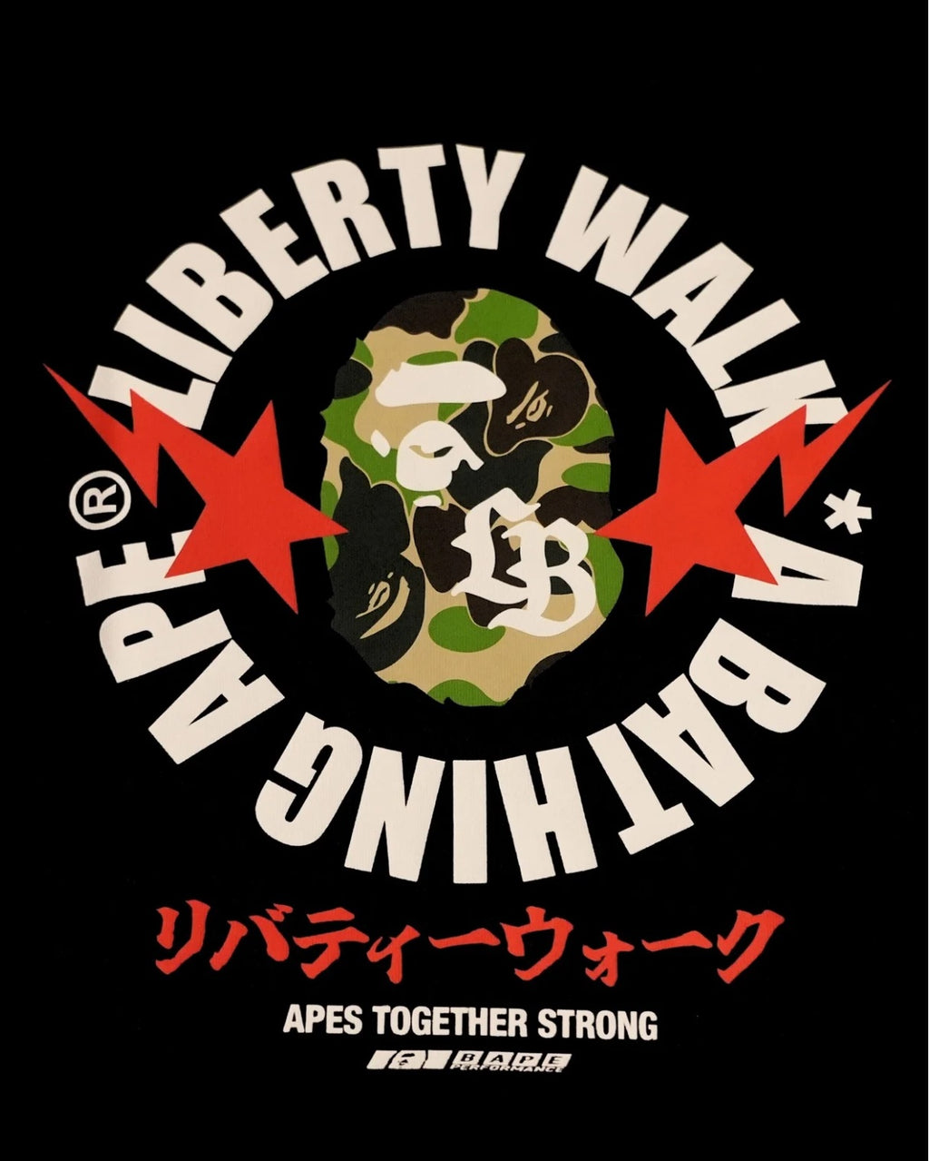 BAPE X LIBERTY WALK | ABC CAMO APE HEAD RELAXED FIT TEE